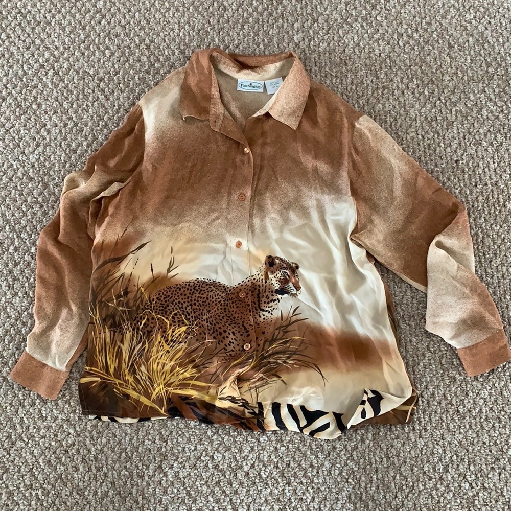 Silk button up